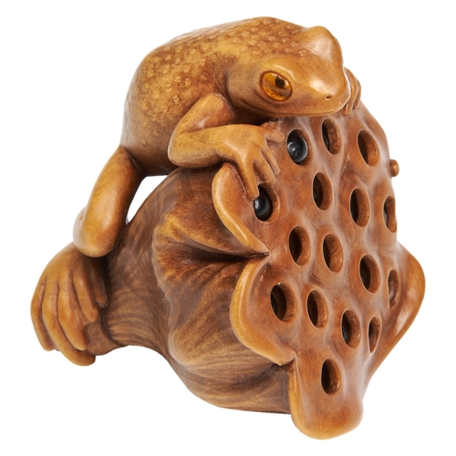 SUSAN WRAIGHT (BRITISH, B.1955)FROG ON A LOTUS POD, 1997European ...