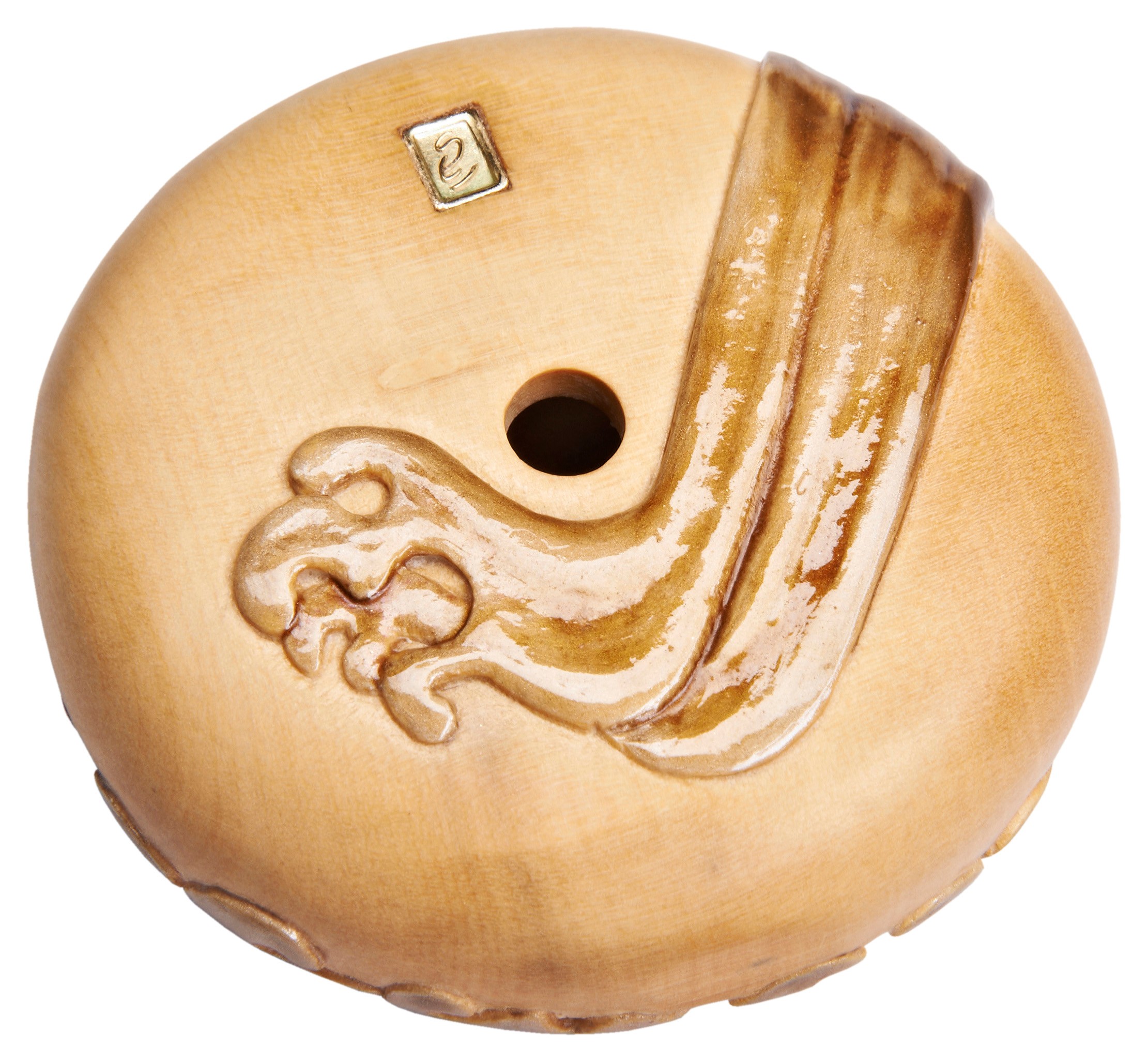 SUSAN WRAIGHT (BRITISH, B.1955)'LEAPING CARP', CIRCA 2010manju netsuke ...