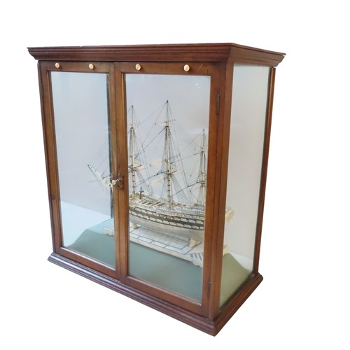 A FINELY MADE NAPOLEONIC STYLE THREE_MASTED BONE PRISONER OF WAR NAVAL ...