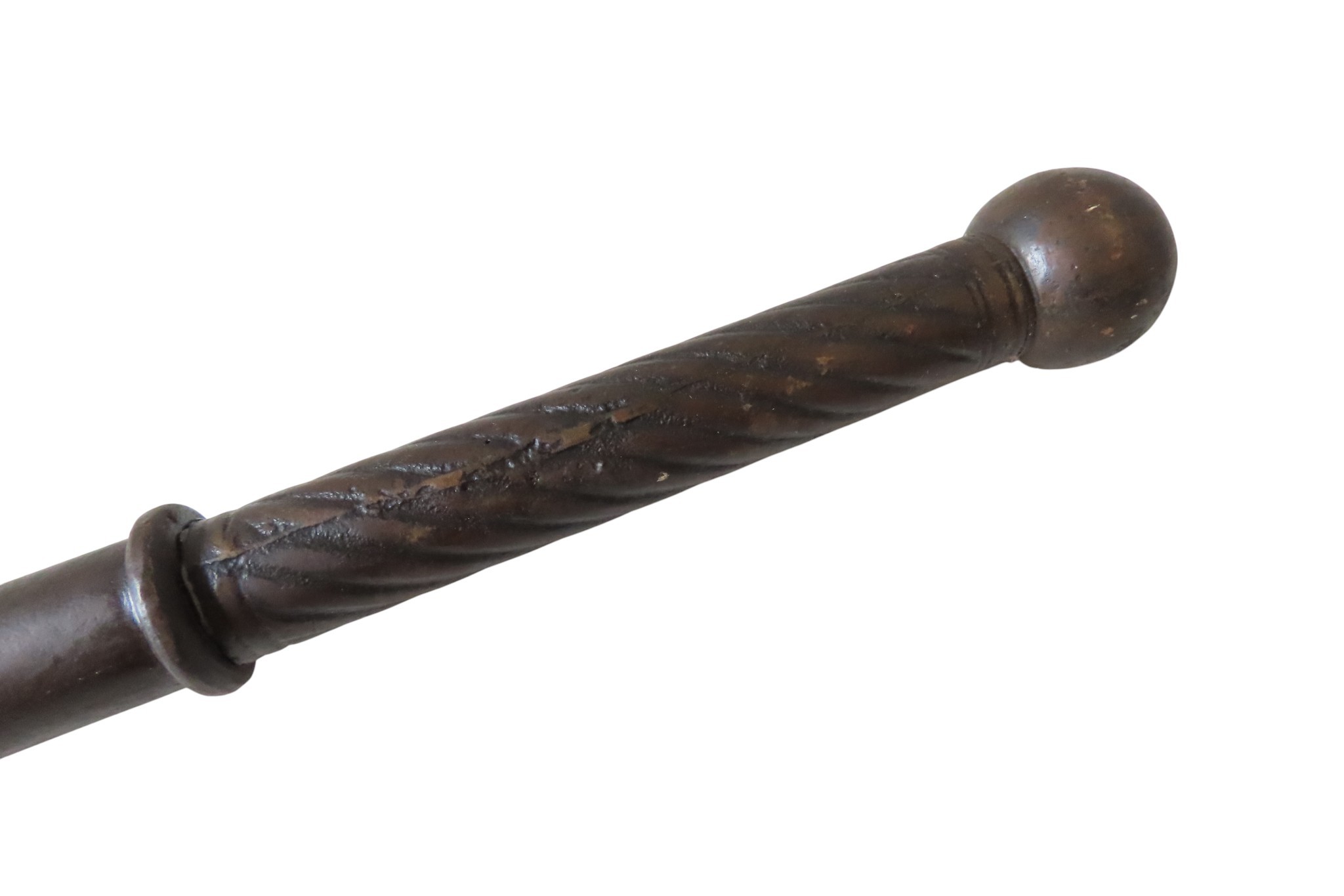AN INDIAN SHISHPAR flanged war mace with top spike and seven shaped ...