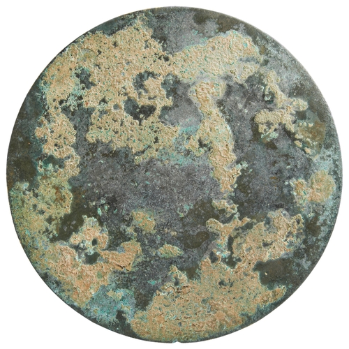 24A - A GOOD BRONZE 'LION AND GRAPEVINE' MIRRORTANG DYNASTY (618-907)瑞兽葡萄纹铜镜 唐 618-907cast in high relief ... 