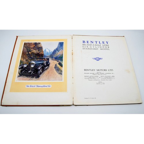 124 - Bentley Six and Half Litre Six Cylinder - Standard Model Brochure Catalogue Number 27, dated Oct 192... 