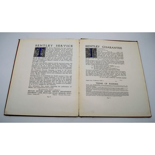 124 - Bentley Six and Half Litre Six Cylinder - Standard Model Brochure Catalogue Number 27, dated Oct 192... 