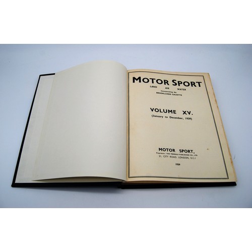 144 - Motor Sport Volume 15Numbers 1 to 12, bound in black and gold, without covers.