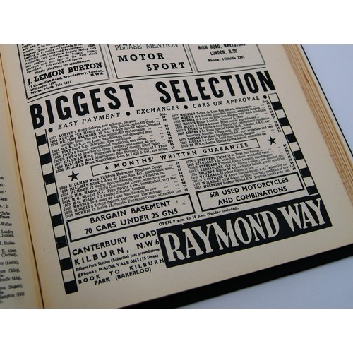 144 - Motor Sport Volume 15Numbers 1 to 12, bound in black and gold, without covers.