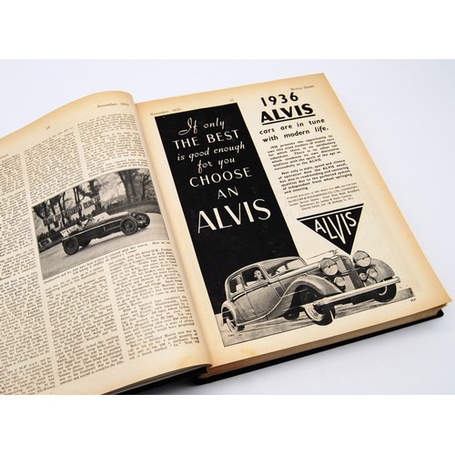 141 - Motor Sport Vol 12, numbers 1 to 12.  Bound in black and gold with covers.