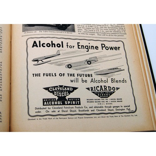 141 - Motor Sport Vol 12, numbers 1 to 12.  Bound in black and gold with covers.