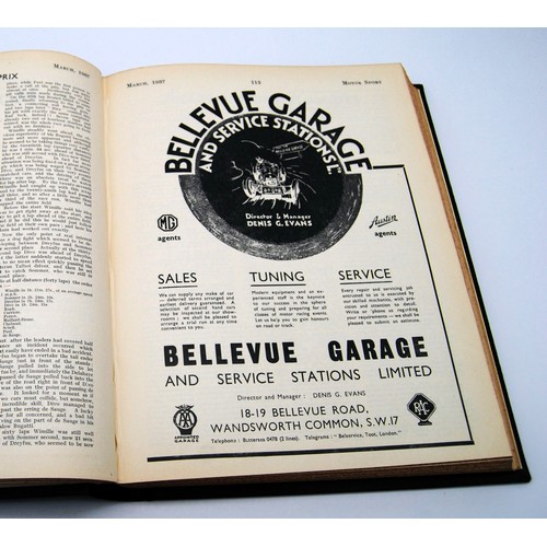 142 - Motor Sport Volume 13Numbers 1 to 12, bound in black and gold, without covers.
