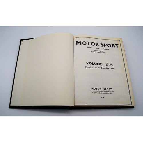 143 - Motor Sport Volume 14Numbers 1 to 12, bound in black and gold, without covers.