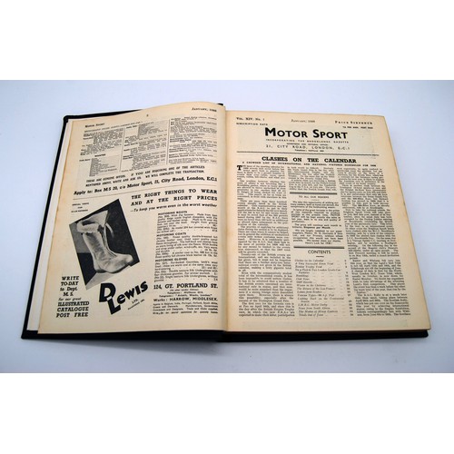 143 - Motor Sport Volume 14Numbers 1 to 12, bound in black and gold, without covers.