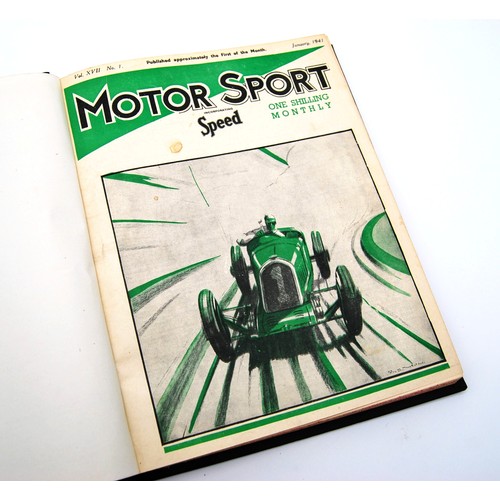 146 - Motor Sport Volume 17,Numbers 1 to 12, bound in black and gold, without covers.