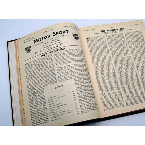 146 - Motor Sport Volume 17,Numbers 1 to 12, bound in black and gold, without covers.
