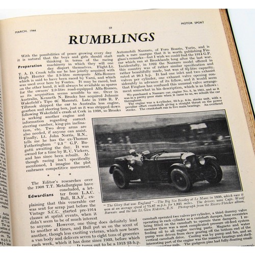149 - Motor Sport Volume 20Numbers 1 to 12, bound in black and gold, without covers.