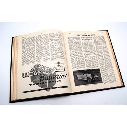 150 - Motor Sport Volume 21Numbers 1 to 12, bound in black and gold, without covers.