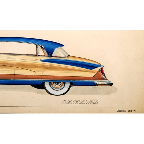 155 - Bentley Continental Design C.T.17 by James YoungOriginal colour design artwork in pen on card.c.20 x... 