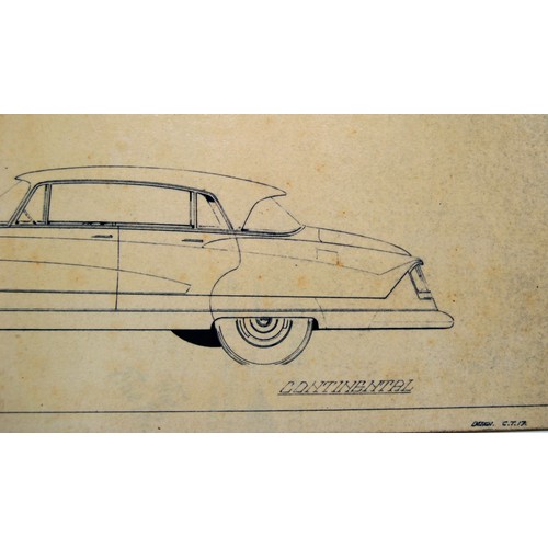 155 - Bentley Continental Design C.T.17 by James YoungOriginal colour design artwork in pen on card.c.20 x... 
