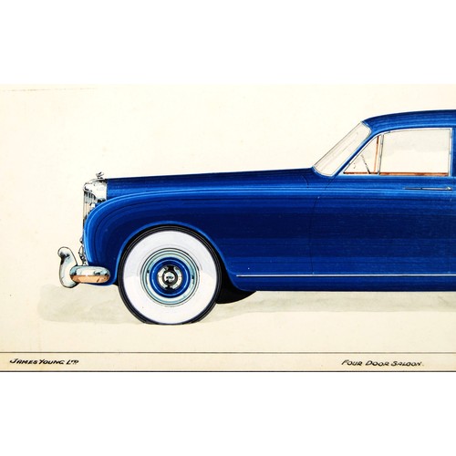 158 - Bentley Four Door Saloon Design C.T.29 by James YoungOriginal colour design artwork in pen on card.c... 