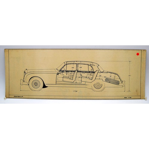 158 - Bentley Four Door Saloon Design C.T.29 by James YoungOriginal colour design artwork in pen on card.c... 