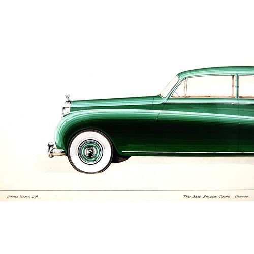 156 - Rolls Royce Silver Wraith Design W.R.M.12 by James YoungOriginal colour design artwork in pen on car... 