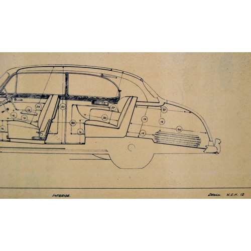 156 - Rolls Royce Silver Wraith Design W.R.M.12 by James YoungOriginal colour design artwork in pen on car... 