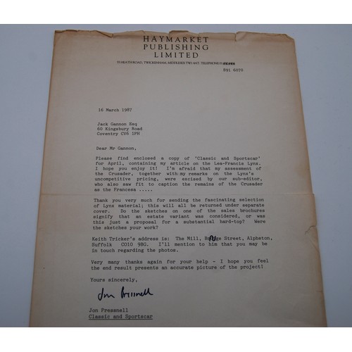 128 - Lea Francis Lynx - collection of promotional materialsA number of promotional items for the Lea Fran... 