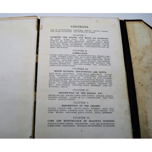 129 - Bentley Speed Six Instruction Book Note: this item has loose pages, but is completeSecond Edition, n... 