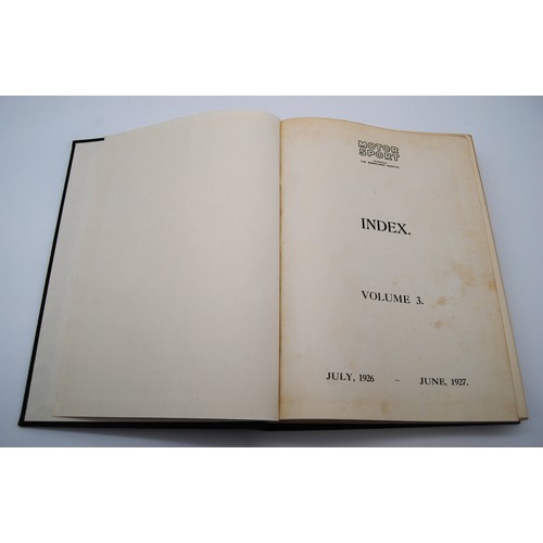 133 - Motor Sport Volume 3Numbers 1 to 12, bound in black and gold, without covers.