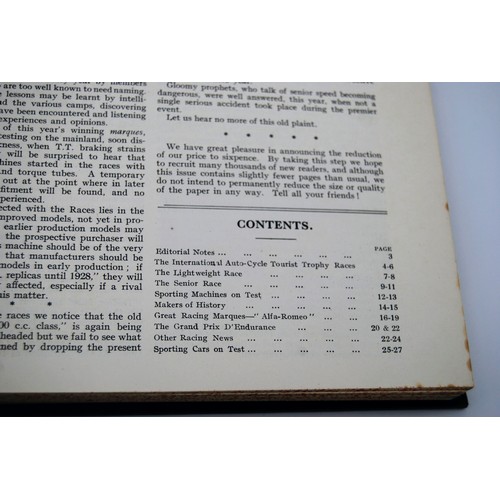134 - Motor Sport Volume 4Numbers 1 to 12, bound in black and gold, without covers.