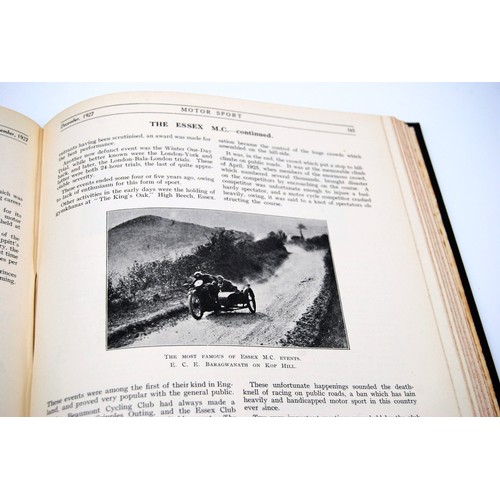 134 - Motor Sport Volume 4Numbers 1 to 12, bound in black and gold, without covers.