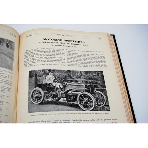 134 - Motor Sport Volume 4Numbers 1 to 12, bound in black and gold, without covers.