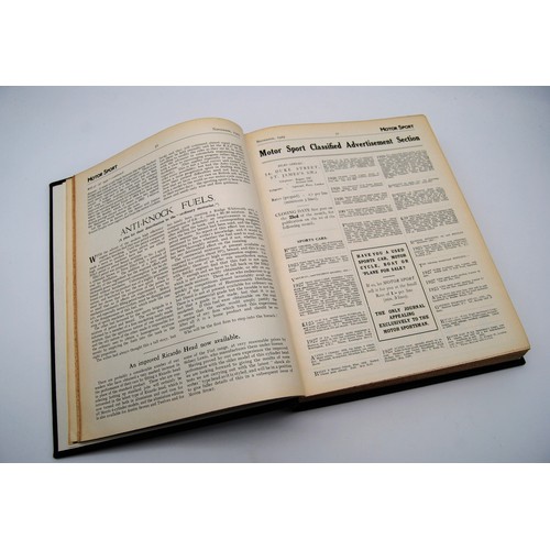 136 - Motor Sport Volume 6Numbers 1 to 12, bound in black and gold, without covers.
