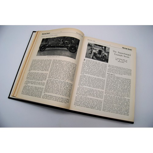 136 - Motor Sport Volume 6Numbers 1 to 12, bound in black and gold, without covers.