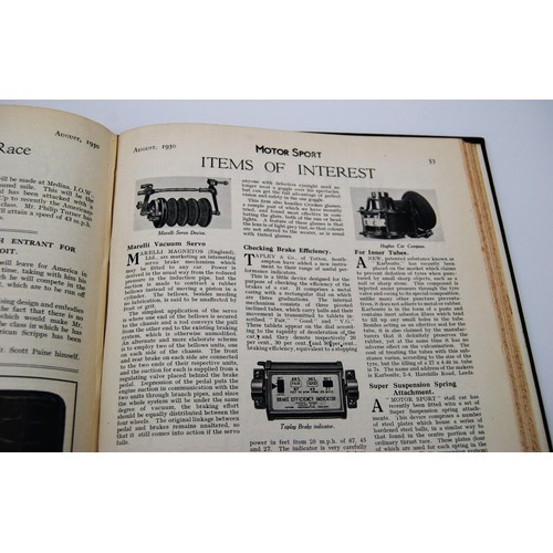 136 - Motor Sport Volume 6Numbers 1 to 12, bound in black and gold, without covers.