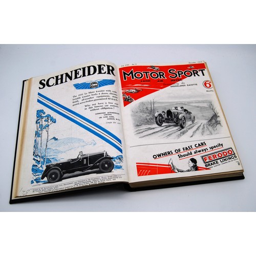 137 - Motor Sport Volume 8Numbers 1 to 12, bound in black and gold, without covers.