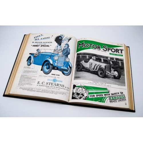 137 - Motor Sport Volume 8Numbers 1 to 12, bound in black and gold, without covers.