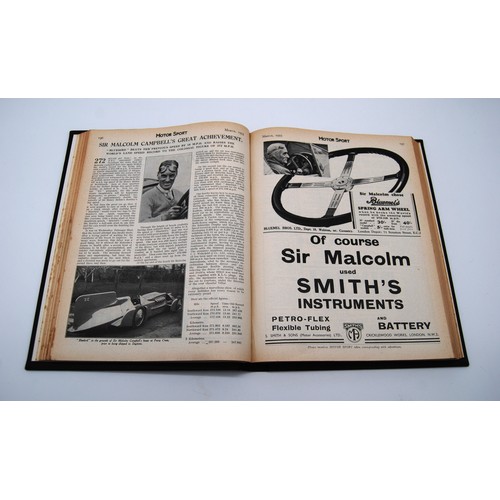 138 - Motor Sport Volume 9Numbers 1 to 12, bound in black and gold, without covers.