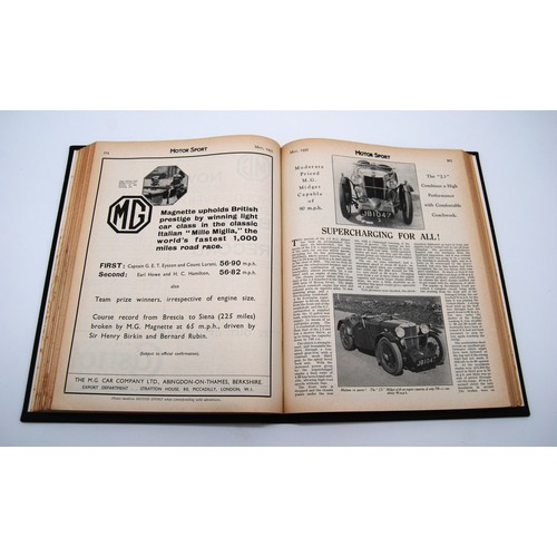 138 - Motor Sport Volume 9Numbers 1 to 12, bound in black and gold, without covers.