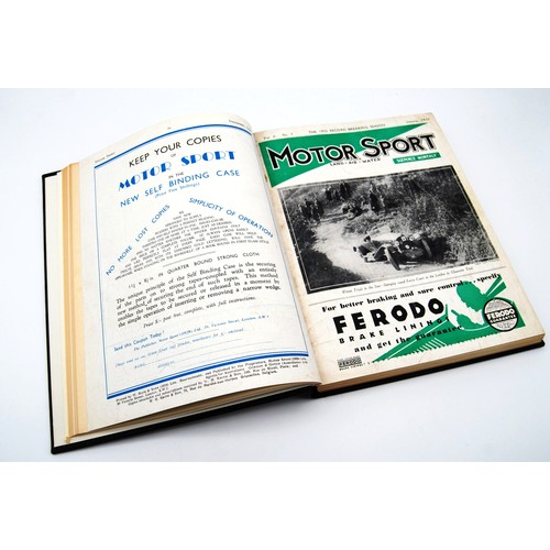 139 - Motor Sport Volume 10Numbers 1 to 12, bound in black and gold, without covers.