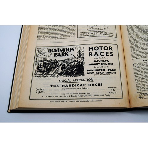 139 - Motor Sport Volume 10Numbers 1 to 12, bound in black and gold, without covers.