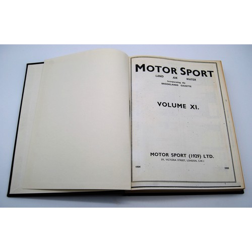 140 - Motor Sport Volume 11Numbers 1 to 12, bound in black and gold, without covers.