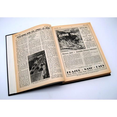 140 - Motor Sport Volume 11Numbers 1 to 12, bound in black and gold, without covers.
