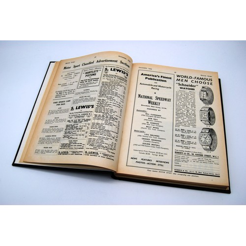 140 - Motor Sport Volume 11Numbers 1 to 12, bound in black and gold, without covers.