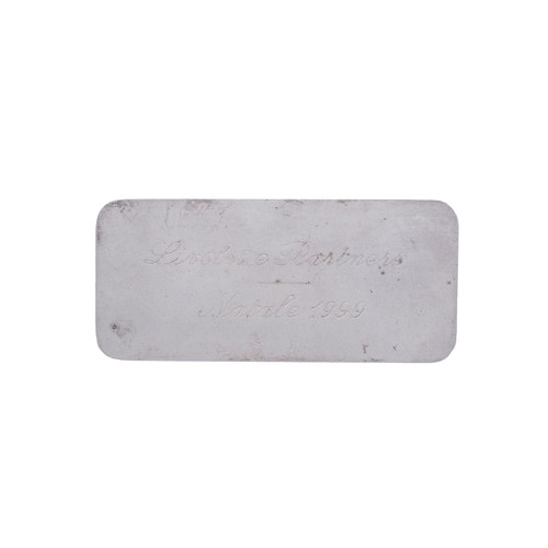 44 - A 'PURE SILVER' 6 OUNCE INGOTthe reverse with an inscription for 1999