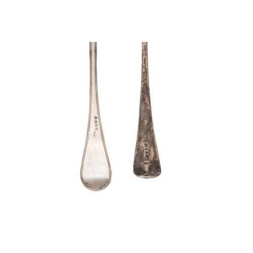 59 - A SILVER BASTING SPOONLondon, 1813, William Eley I, William Fearn & William Chawner and another,... 