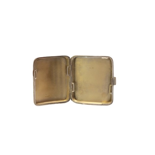 11 - A SILVER CIGARETTE BOXmarks worn, inscription for HMS CAPETOWN, 1941 and two silver cigarette cases.... 