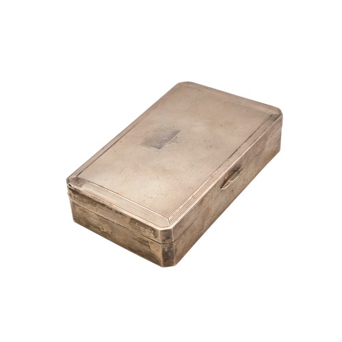 11 - A SILVER CIGARETTE BOXmarks worn, inscription for HMS CAPETOWN, 1941 and two silver cigarette cases.... 