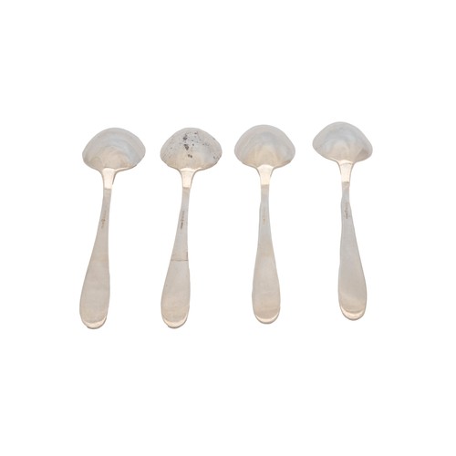 37 - FOUR STERLING SILVER SPOONS stamped HANDARBE, approx. 324g.