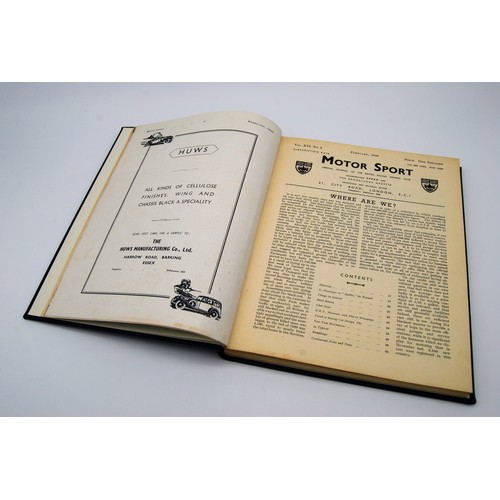 145 - Motor Sport Volume 16Numbers 1 to 12, bound in black and gold, without covers.