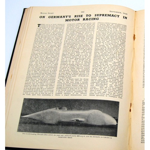 145 - Motor Sport Volume 16Numbers 1 to 12, bound in black and gold, without covers.
