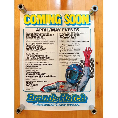 101 - Ten Motor Racing PostersFeaturing a number of events in period at Brands Hatch. Medium sized posters... 